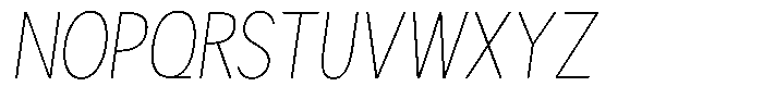 Readant Thin Condensed Oblique Font UPPERCASE
