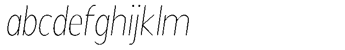 Readant Thin Condensed Oblique FONT