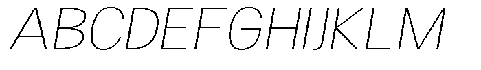 Readant Thin Expanded Oblique Font UPPERCASE