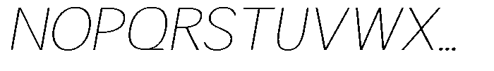 Readant Thin Expanded Oblique Font UPPERCASE