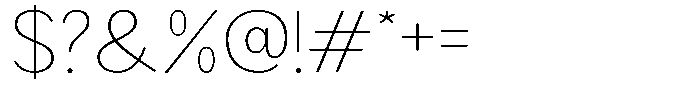 Readant Thin Expanded Font OTHER CHARS