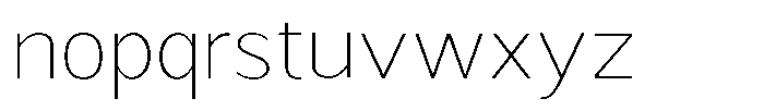 Readant Thin Expanded Font LOWERCASE