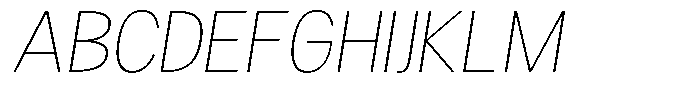 Readant Thin Oblique Font UPPERCASE