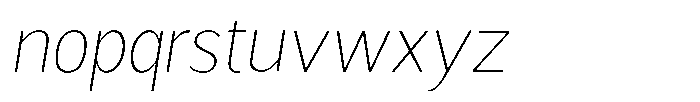 Readant Thin Oblique Font LOWERCASE