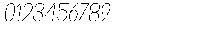 Readant Thin Semi Condensed Oblique Font OTHER CHARS