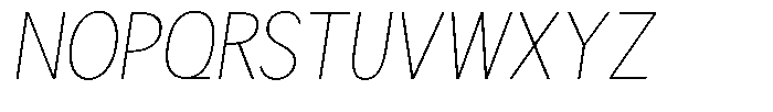 Readant Thin Semi Condensed Oblique Font UPPERCASE