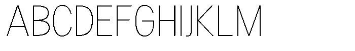 Readant Thin Semi Condensed Font UPPERCASE