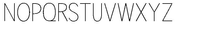 Readant Thin Semi Condensed Font UPPERCASE