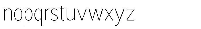 Readant Thin Semi Condensed Font LOWERCASE