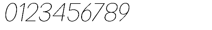 Readant Thin Semi Expanded Oblique Font OTHER CHARS