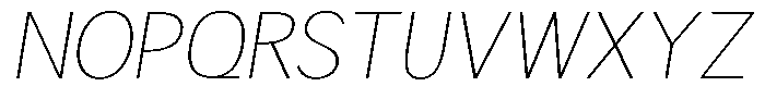Readant Thin Semi Expanded Oblique Font UPPERCASE