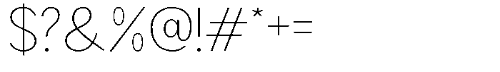 Readant Thin Semi Expanded Font OTHER CHARS