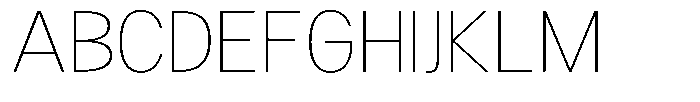 Readant Thin Semi Expanded Font UPPERCASE