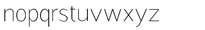 Readant Thin Semi Expanded Font LOWERCASE