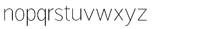 Readant Thin Font LOWERCASE