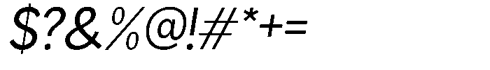 Readant Var Black Oblique Font OTHER CHARS