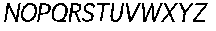 Readant Var Black Oblique Font UPPERCASE