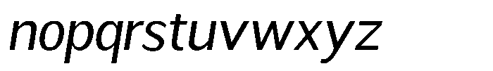 Readant Var Black Oblique Font LOWERCASE