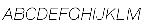 Reader ExtraLight Italic Font UPPERCASE