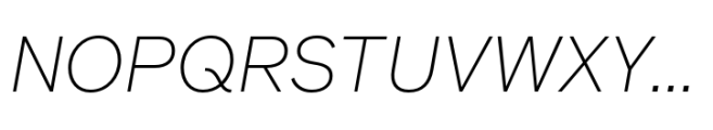 Reader ExtraLight Italic Font UPPERCASE