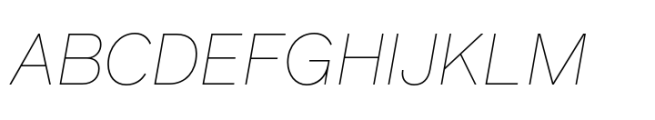 Reader Thin Italic Font UPPERCASE