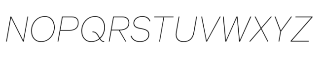 Reader Thin Italic Font UPPERCASE