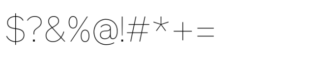Reader Thin Font OTHER CHARS