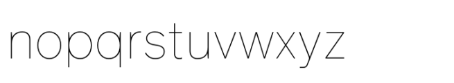 Reader Thin Font LOWERCASE