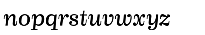 Realise Slab Regular italic Font LOWERCASE