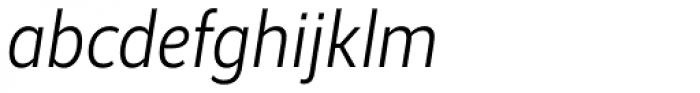 Realist Narrow SemiLight Italic Font LOWERCASE