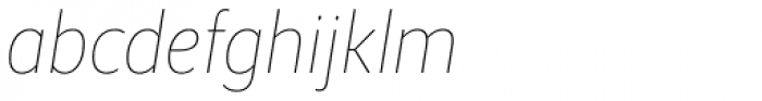 Realist Narrow Thin Italic Font LOWERCASE