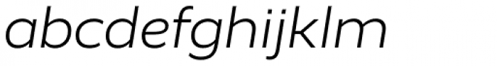 Realist Wide SemiLight Italic Font LOWERCASE