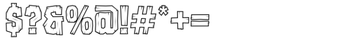 Realwood Outline Font OTHER CHARS