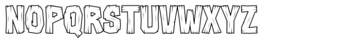 Realwood Outline Font UPPERCASE