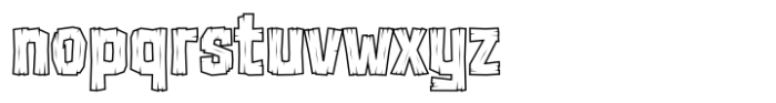 Realwood Outline Font LOWERCASE
