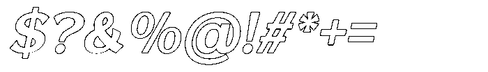 Reang Lanira Bold Italic Outline Font OTHER CHARS