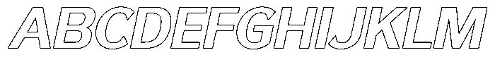 Reang Lanira Bold Italic Outline Font UPPERCASE