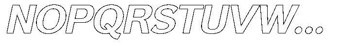 Reang Lanira Bold Italic Outline Font UPPERCASE