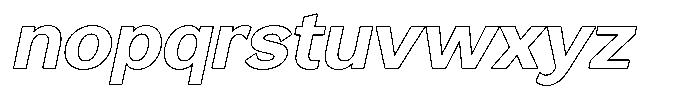 Reang Lanira Bold Italic Outline Font LOWERCASE