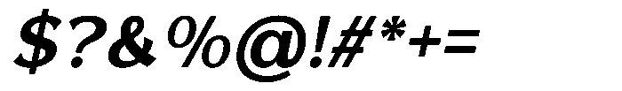 Reang Lanira Bold Italic Font OTHER CHARS