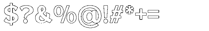 Reang Lanira Bold Outline Font OTHER CHARS