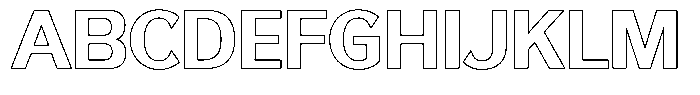 Reang Lanira Bold Outline Font UPPERCASE