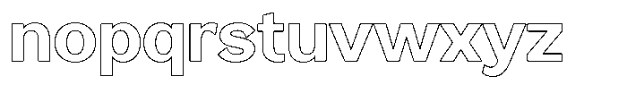 Reang Lanira Bold Outline Font LOWERCASE