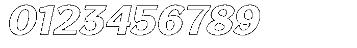 Reang Lanira Extra Bold Italic Outline Font OTHER CHARS