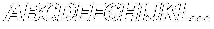 Reang Lanira Extra Bold Italic Outline Font UPPERCASE