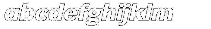 Reang Lanira Extra Bold Italic Outline FONT