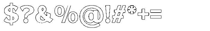 Reang Lanira Extra Bold Outline Font OTHER CHARS