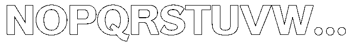 Reang Lanira Extra Bold Outline Font UPPERCASE