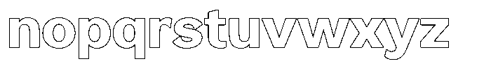 Reang Lanira Extra Bold Outline Font LOWERCASE