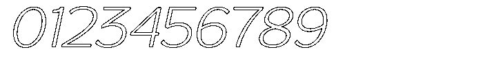 Reang Lanira Extra Light Italic Outline Font OTHER CHARS